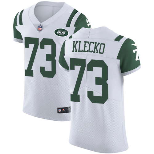 Nike Jets #73 Joe Klecko White Men's Stitched NFL Vapor Untouchable Elite Jersey - Click Image to Close